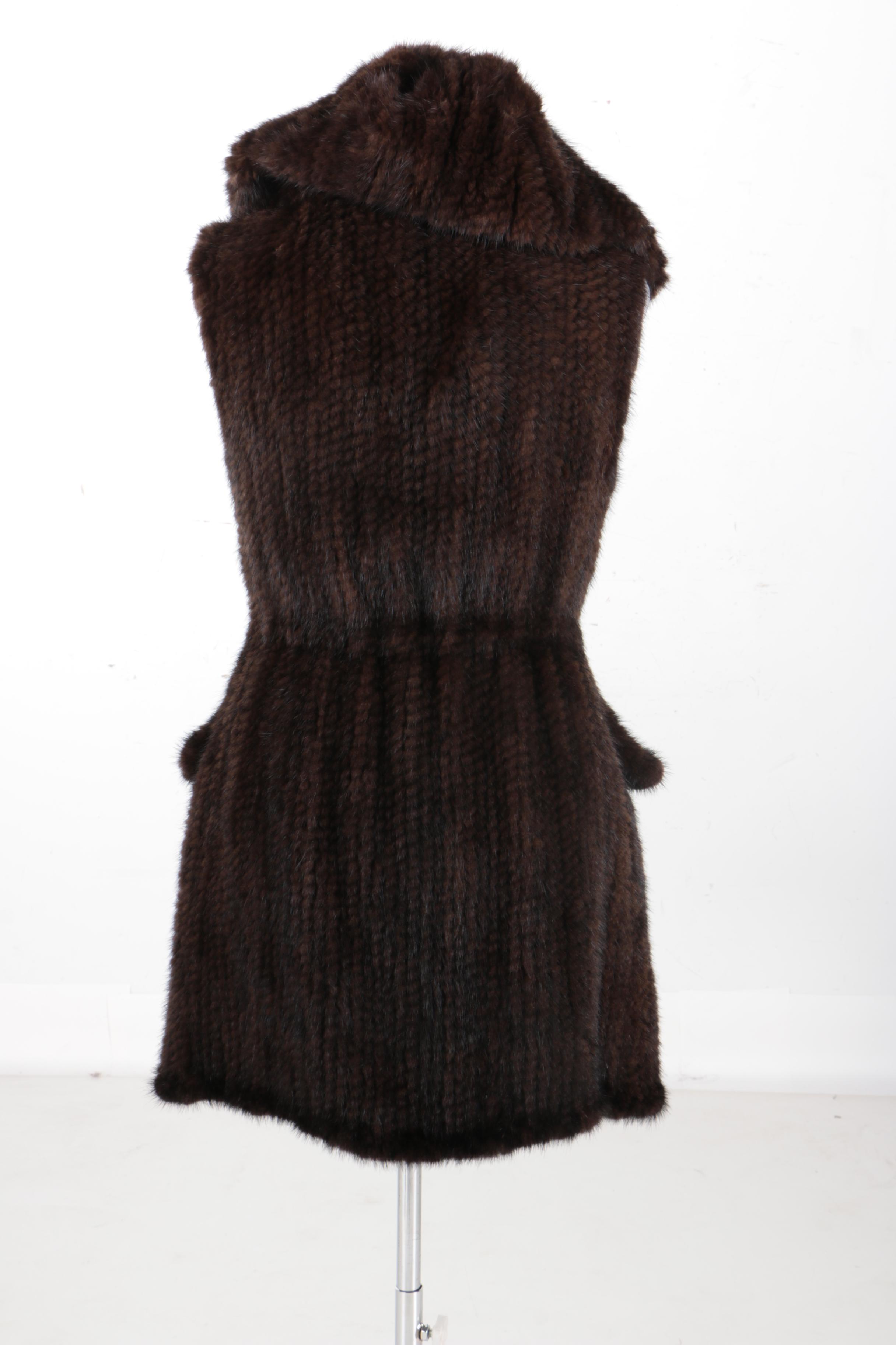 Janucci Women's Mink Hooded Vest