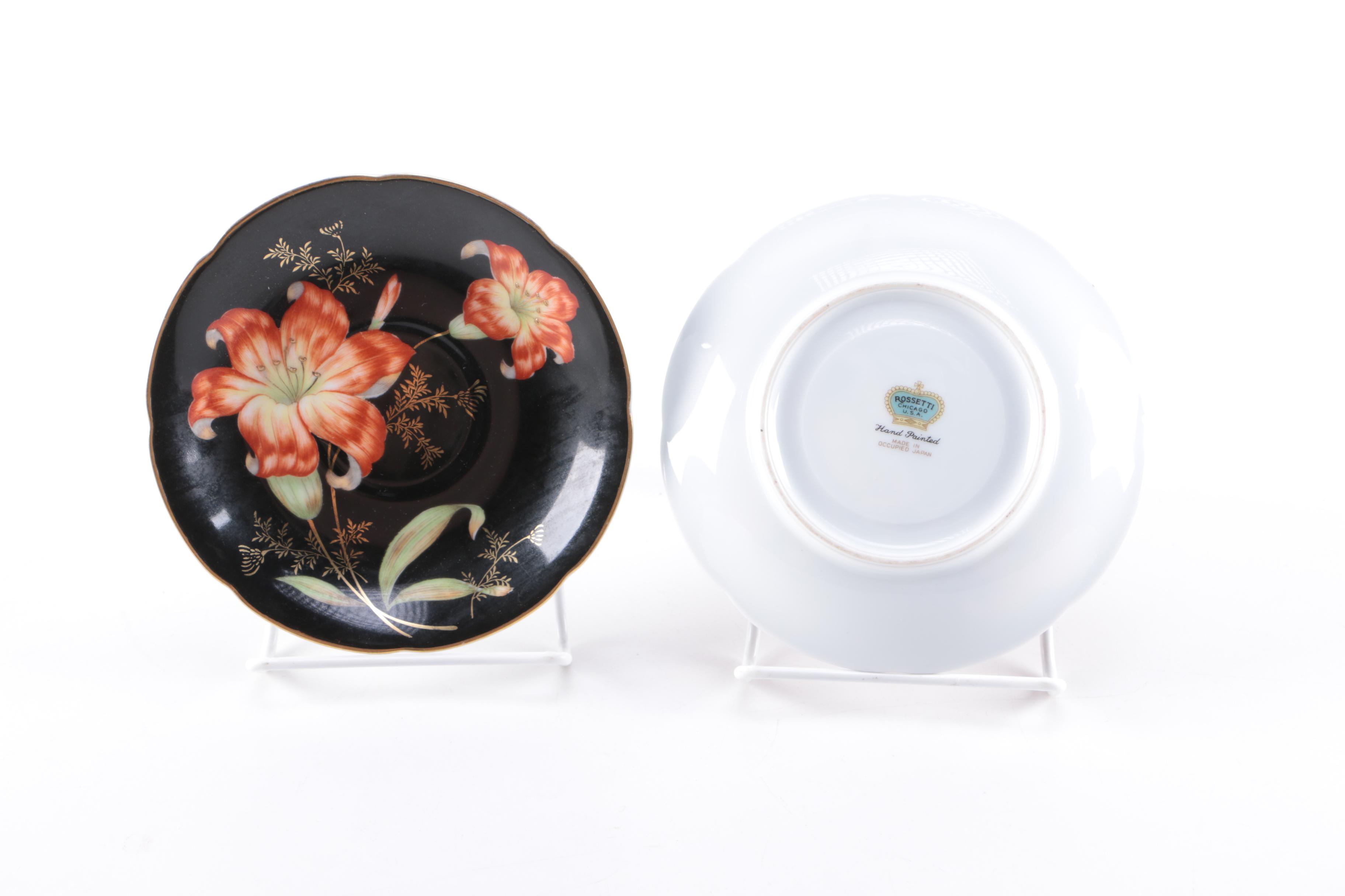 Vintage Set of Five Rossetti Teacups and Saucers