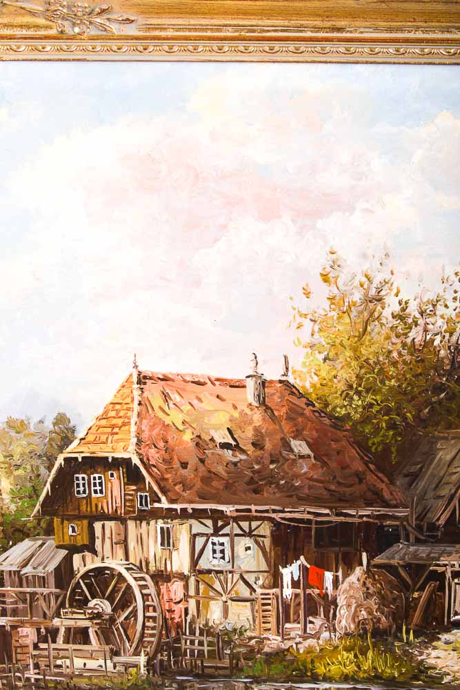 Al Mettel Oil Painting "Alte Muhle in Oberfranken"