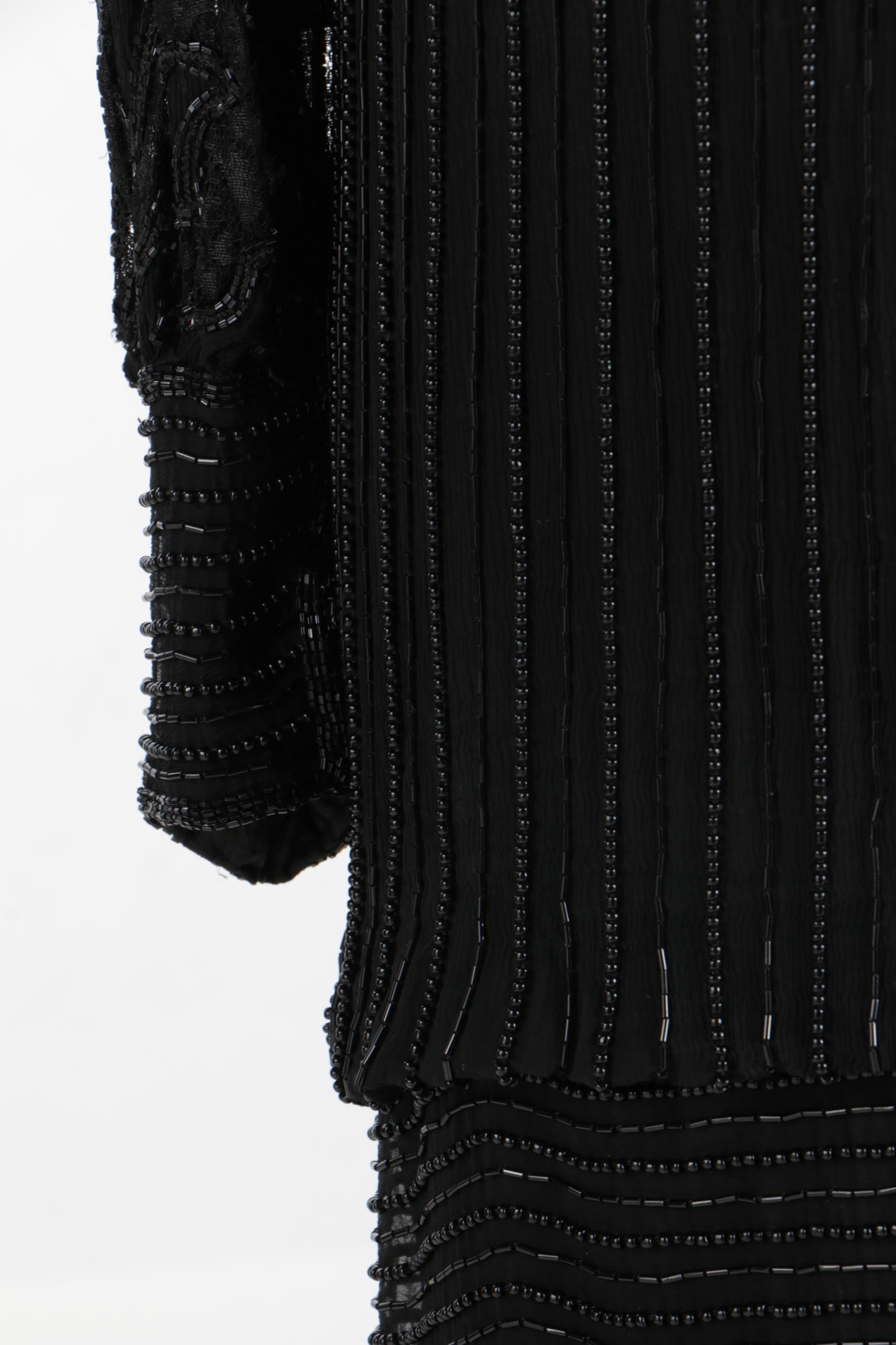 Circa1980 Silk, Lace, and Beaded Dress