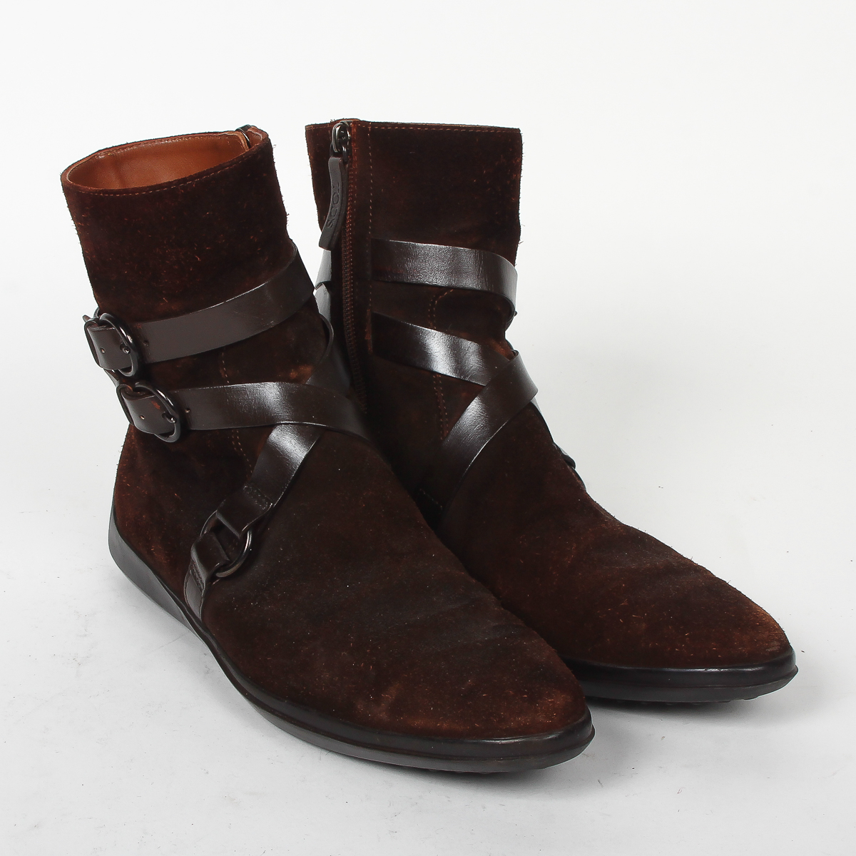 Tod's Brown Suede Women's Ankle Boots