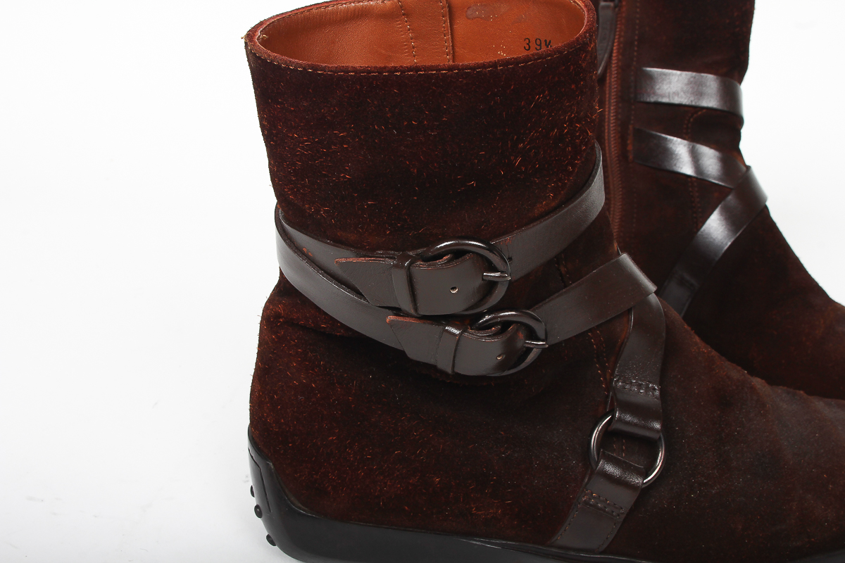 Tod's Brown Suede Women's Ankle Boots
