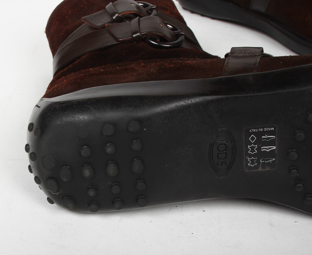 Tod's Brown Suede Women's Ankle Boots
