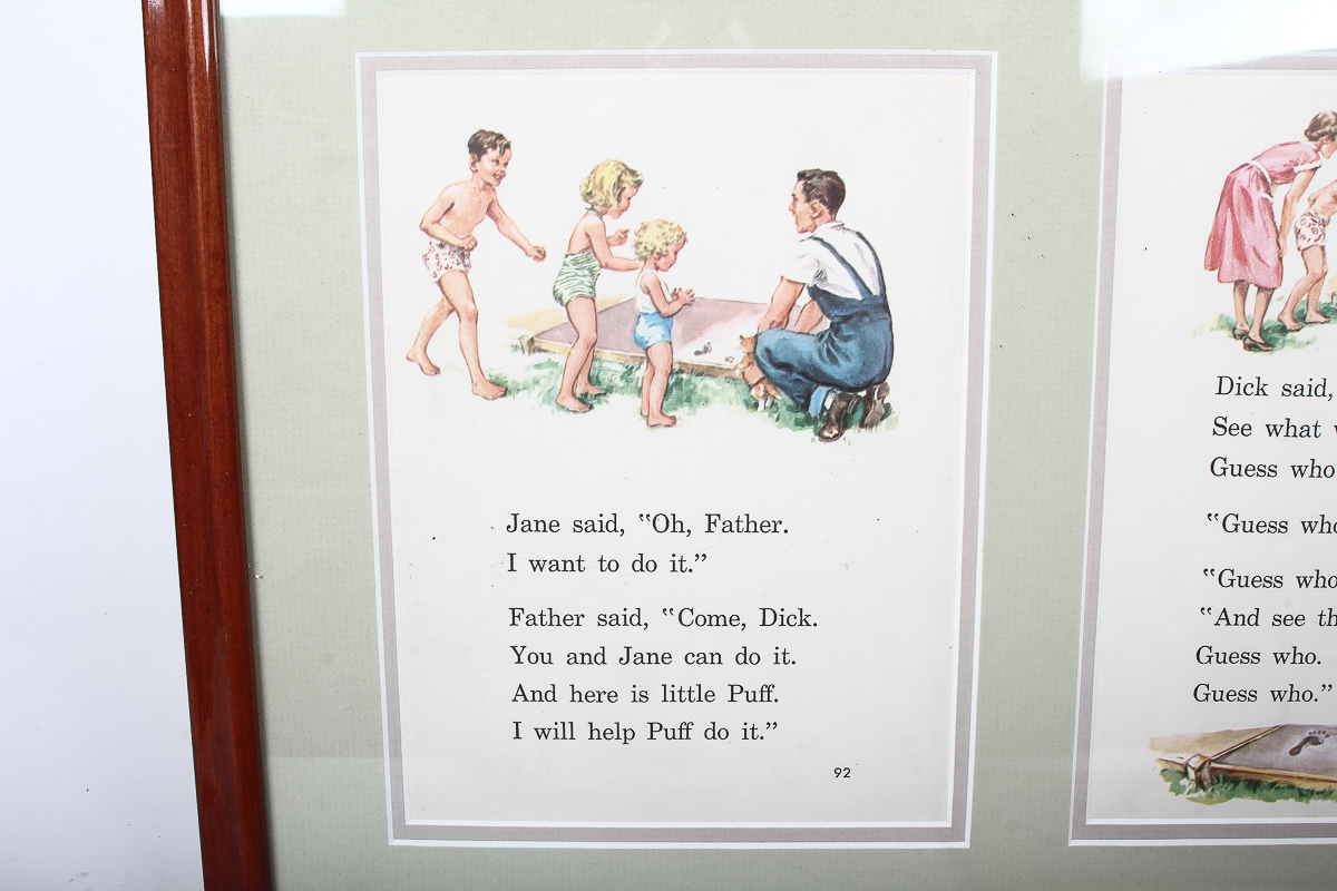 Two Framed Children's Nursery Offset Lithographs