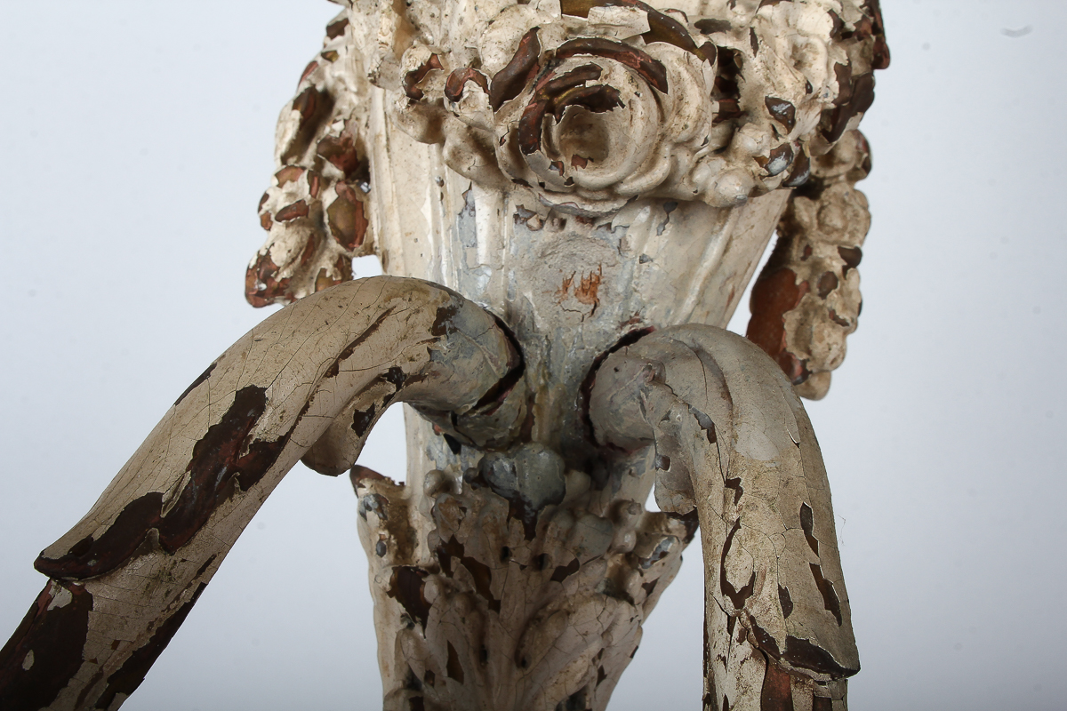 Pair of Antique Carved Wood Sconces