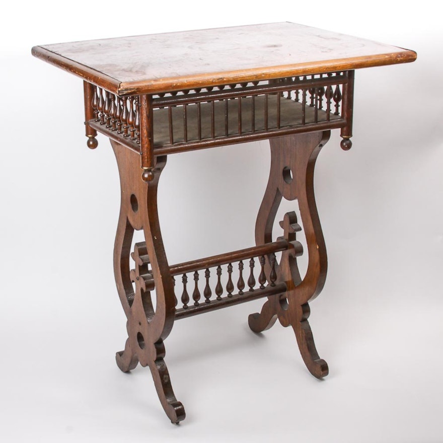 Late 19th Century Victorian Aesthetic Movement Sewing Table