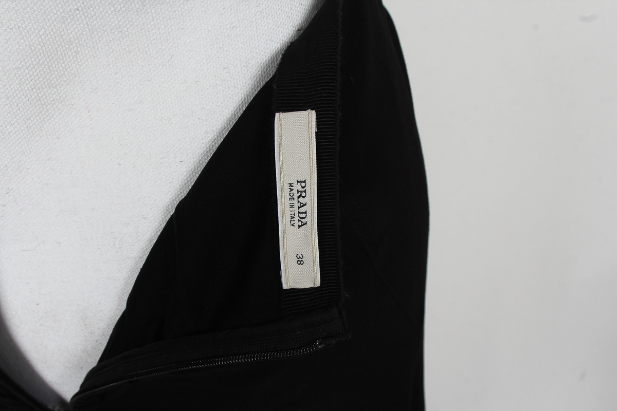 Prada Black Flared Pencil Skirt