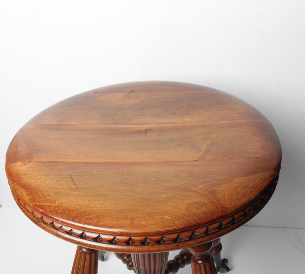 Antique Elevating Piano Stool