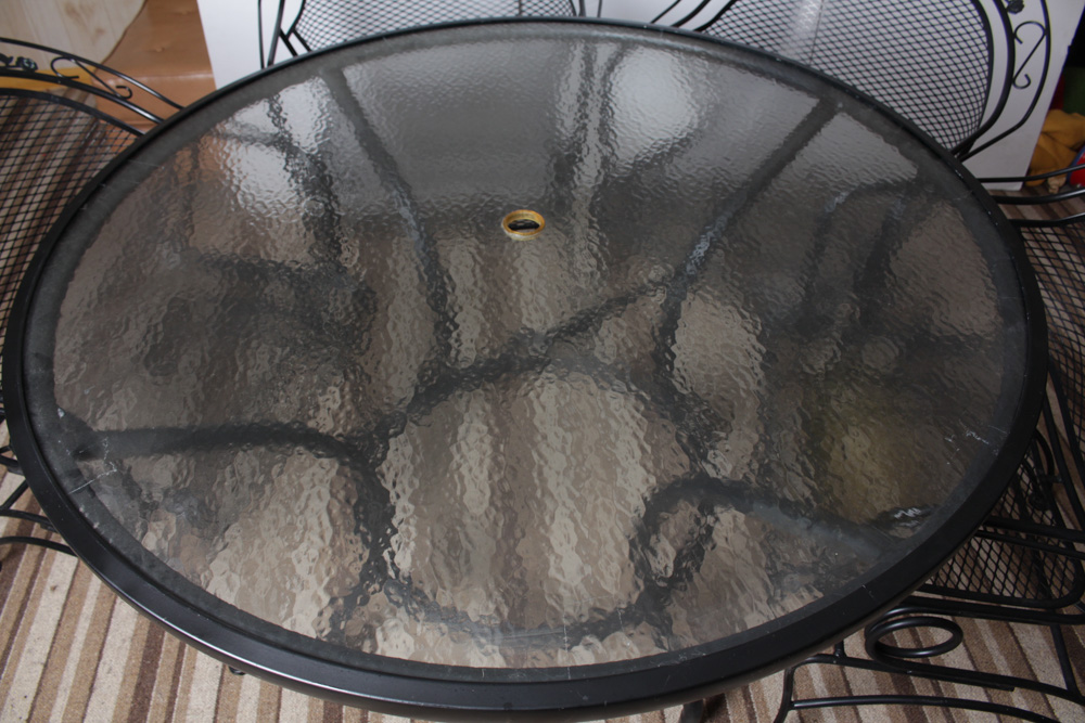 Vintage Wrought Iron Patio Table and Chairs