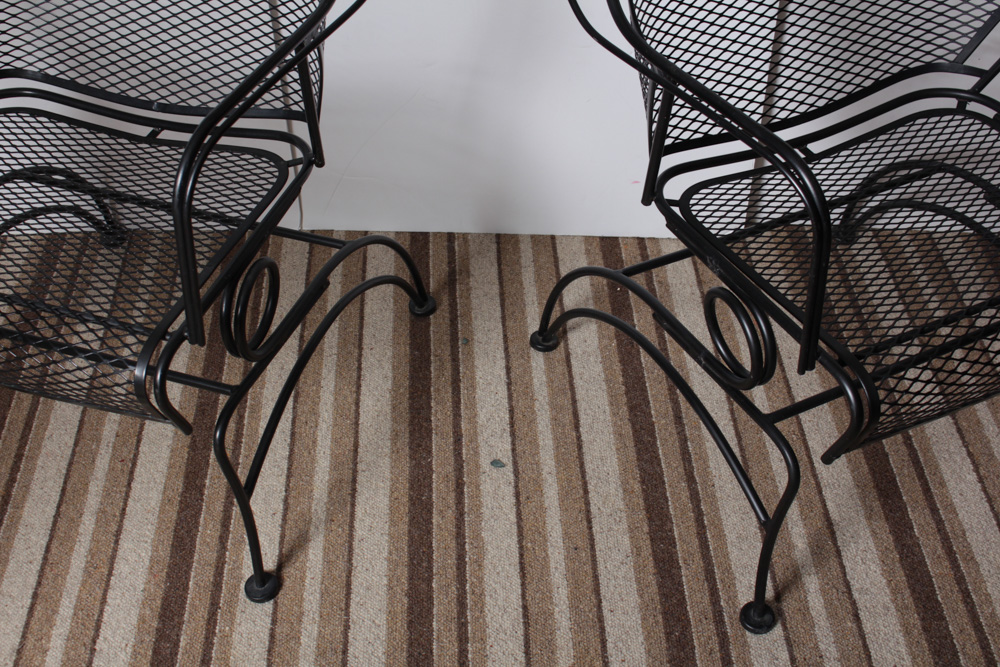 Vintage Wrought Iron Patio Table and Chairs