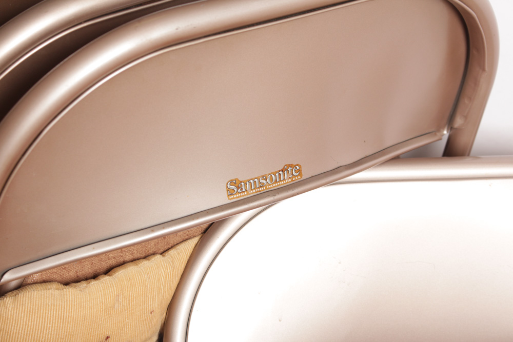 Vintage Folding Poker Table and Samsonite Chairs