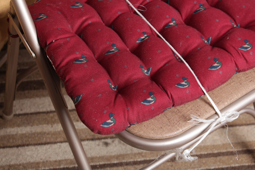 Vintage Folding Poker Table and Samsonite Chairs