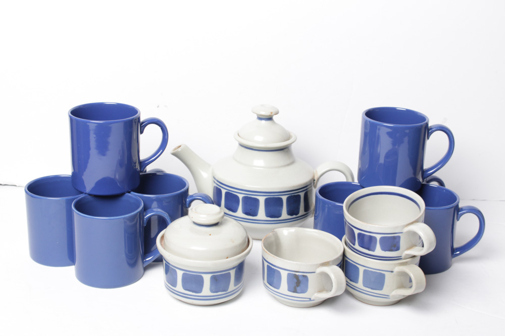 Vintage Stoneware Coffee and Tea Assortment