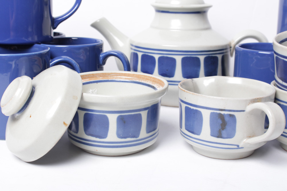 Vintage Stoneware Coffee and Tea Assortment