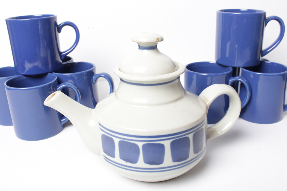 Vintage Stoneware Coffee and Tea Assortment