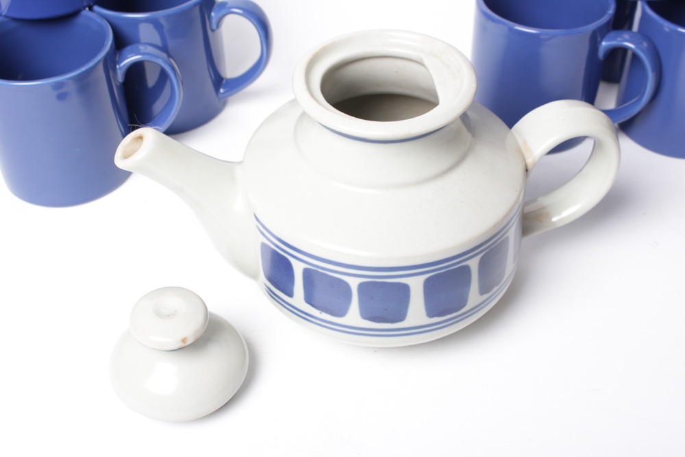 Vintage Stoneware Coffee and Tea Assortment