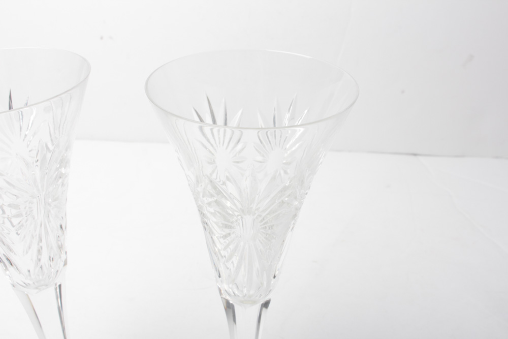 Waterford Crystal Millennium "Health" Toasting Flutes