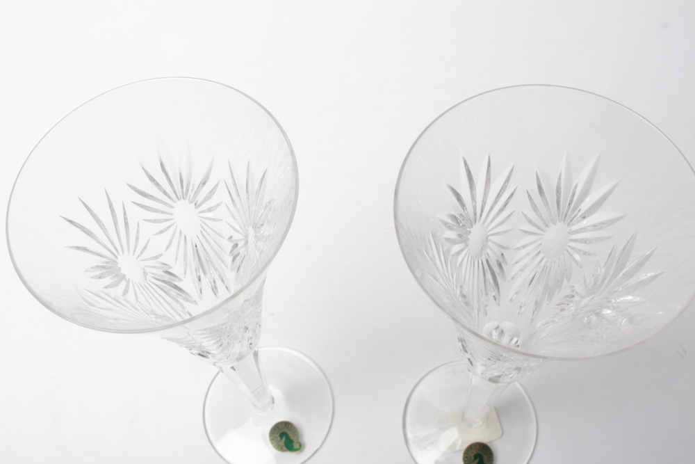 Waterford Crystal Millennium "Health" Toasting Flutes