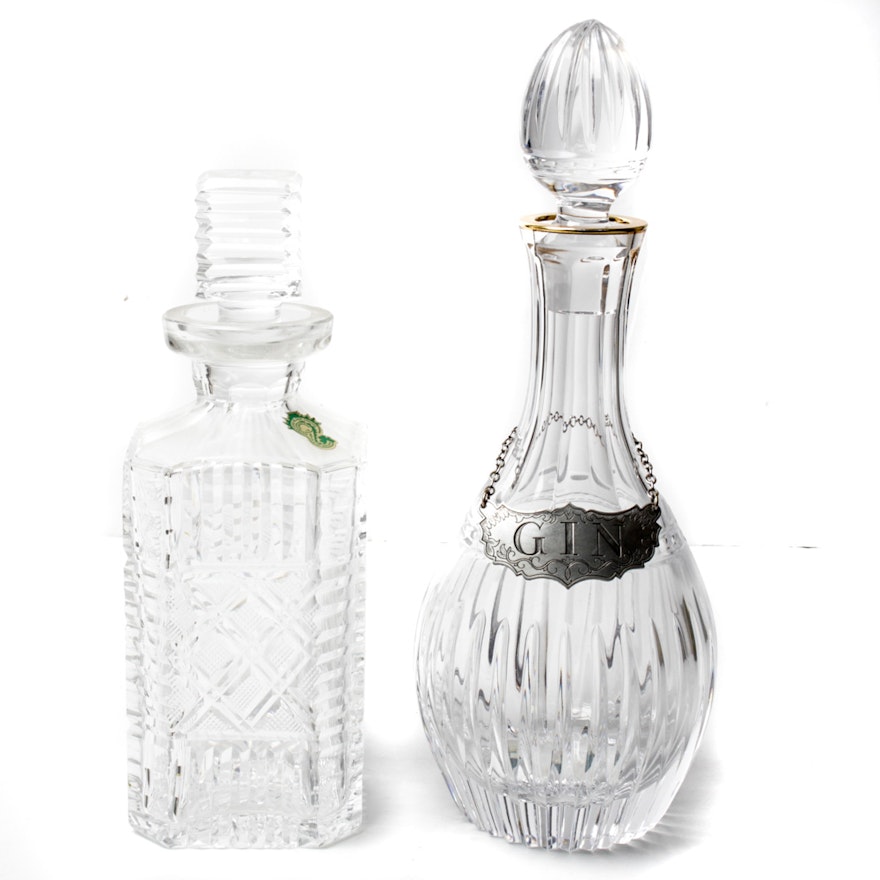 Waterford Crystal and Marquis by Waterford Decanters