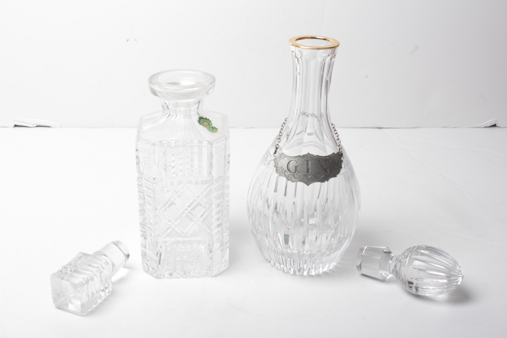 Waterford Crystal and Marquis by Waterford Decanters