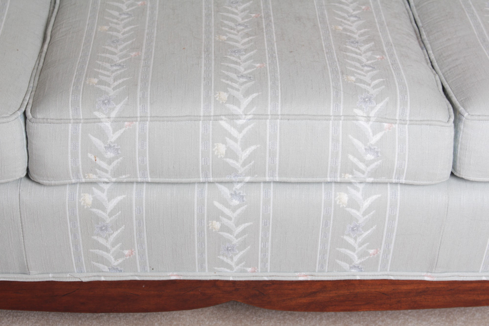Vintage Clayton Marcus Queen Anne Style Upholstered Sofa