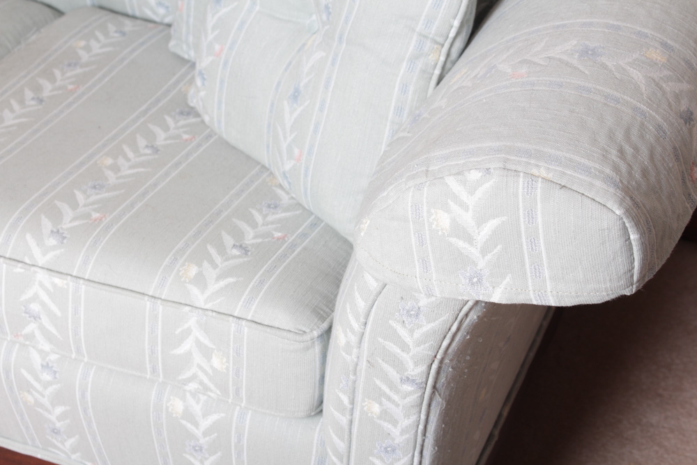 Vintage Clayton Marcus Queen Anne Style Upholstered Sofa