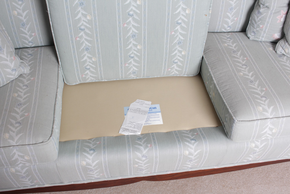 Vintage Clayton Marcus Queen Anne Style Upholstered Sofa