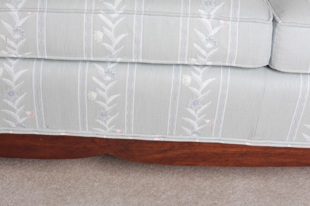 Vintage Clayton Marcus Queen Anne Style Upholstered Sofa