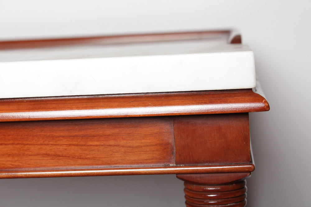 Vintage Willett Marble Top Cherry Side Tables