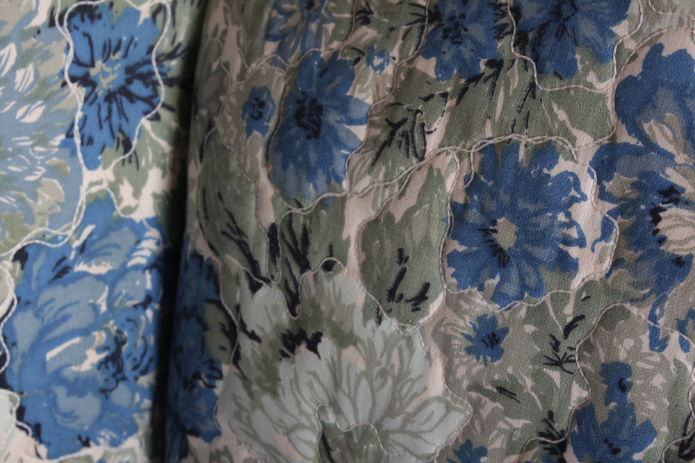 Vintage Wing Back Chair and Needlepoint Footstool