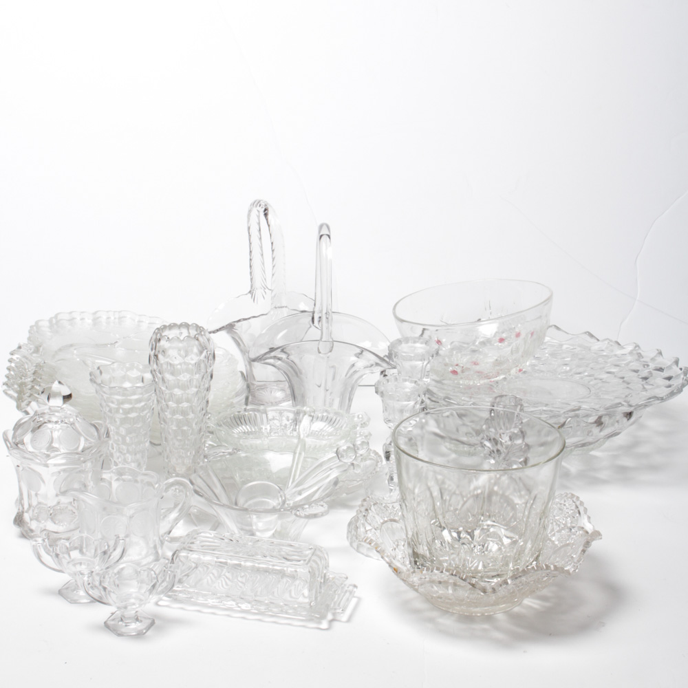 Vintage Pressed Glass Assortment