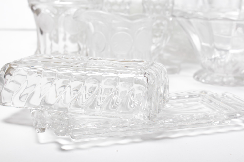 Vintage Pressed Glass Assortment