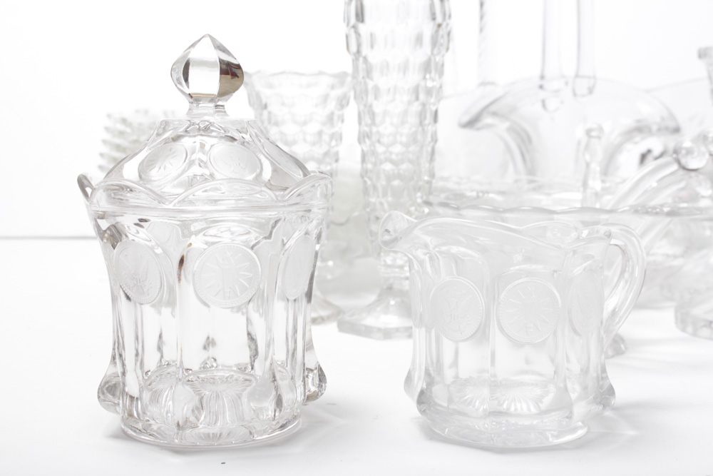 Vintage Pressed Glass Assortment