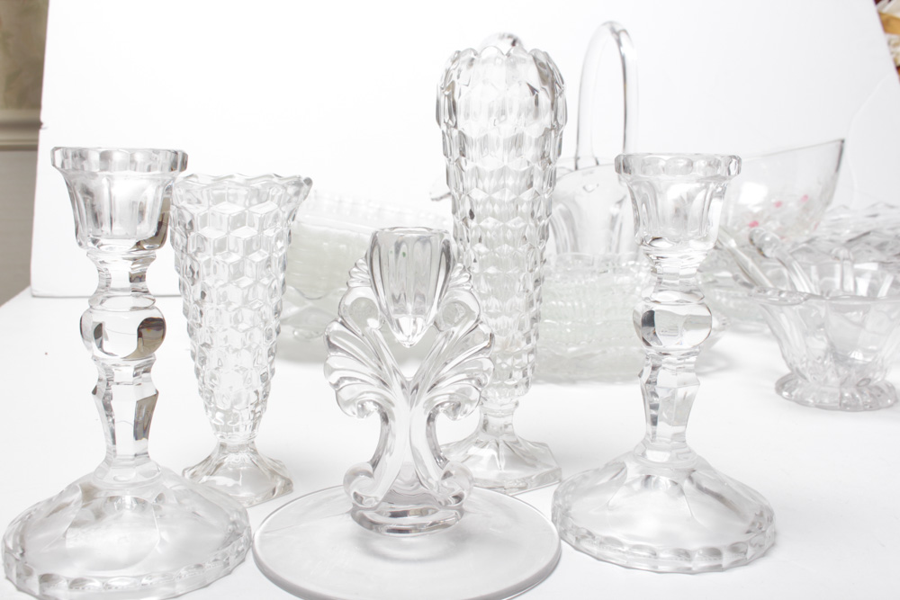 Vintage Pressed Glass Assortment