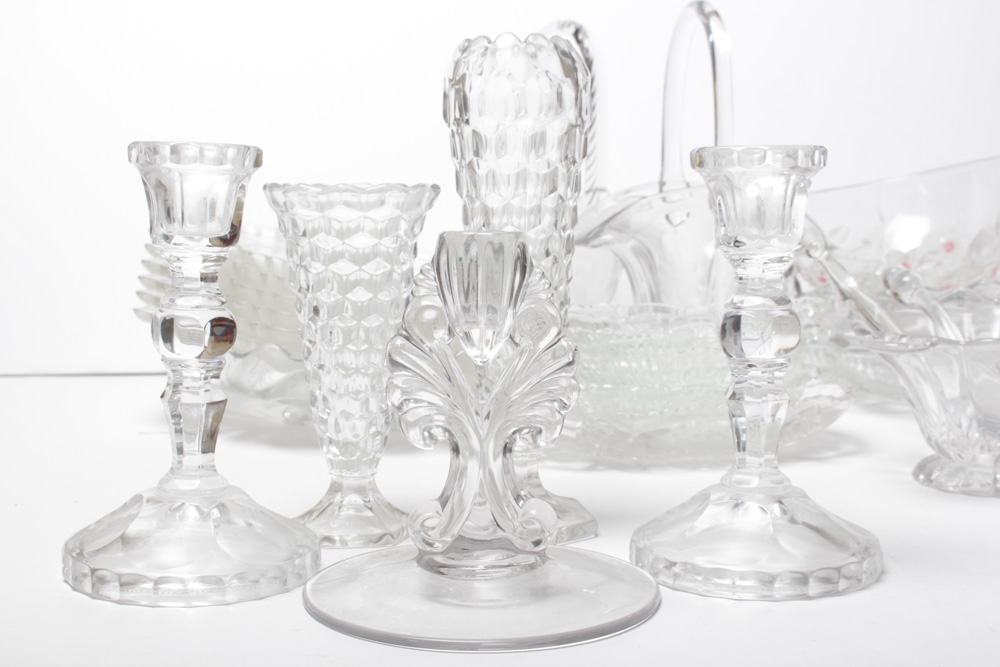 Vintage Pressed Glass Assortment