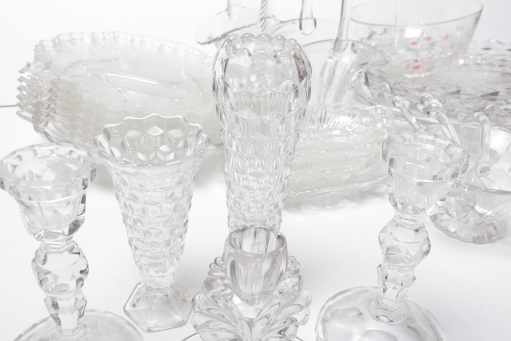 Vintage Pressed Glass Assortment