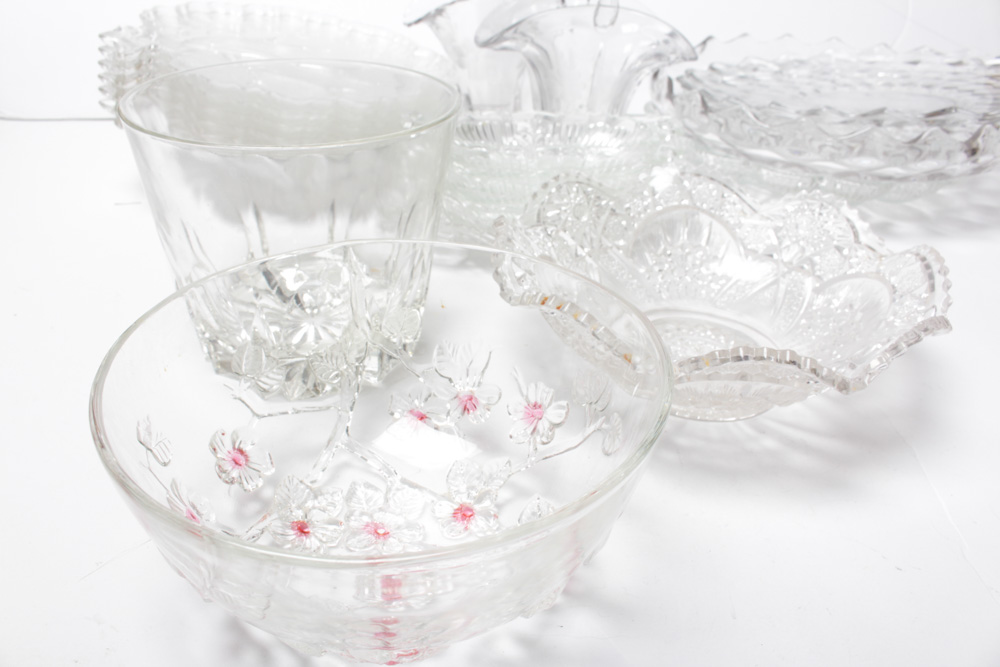 Vintage Pressed Glass Assortment
