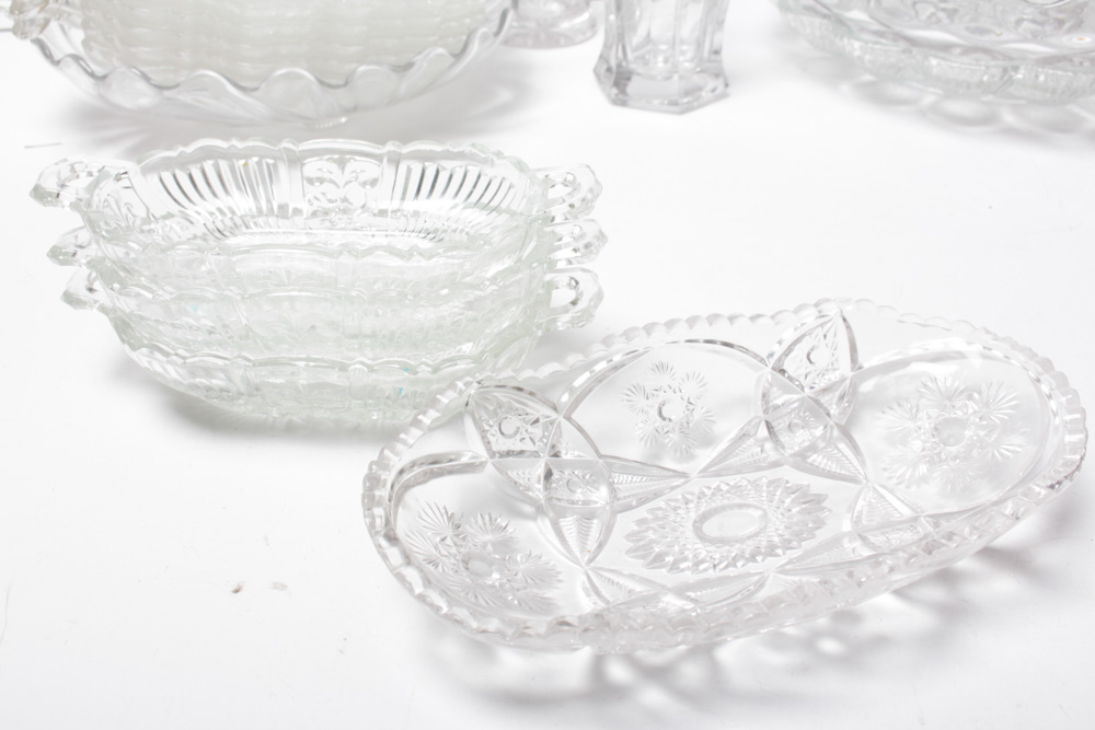 Vintage Pressed Glass Assortment