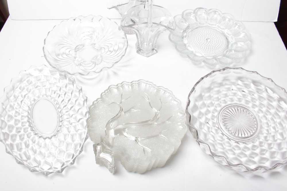 Vintage Pressed Glass Assortment