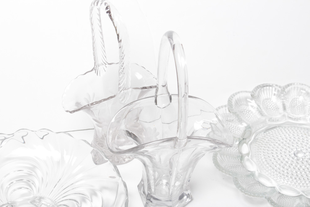 Vintage Pressed Glass Assortment