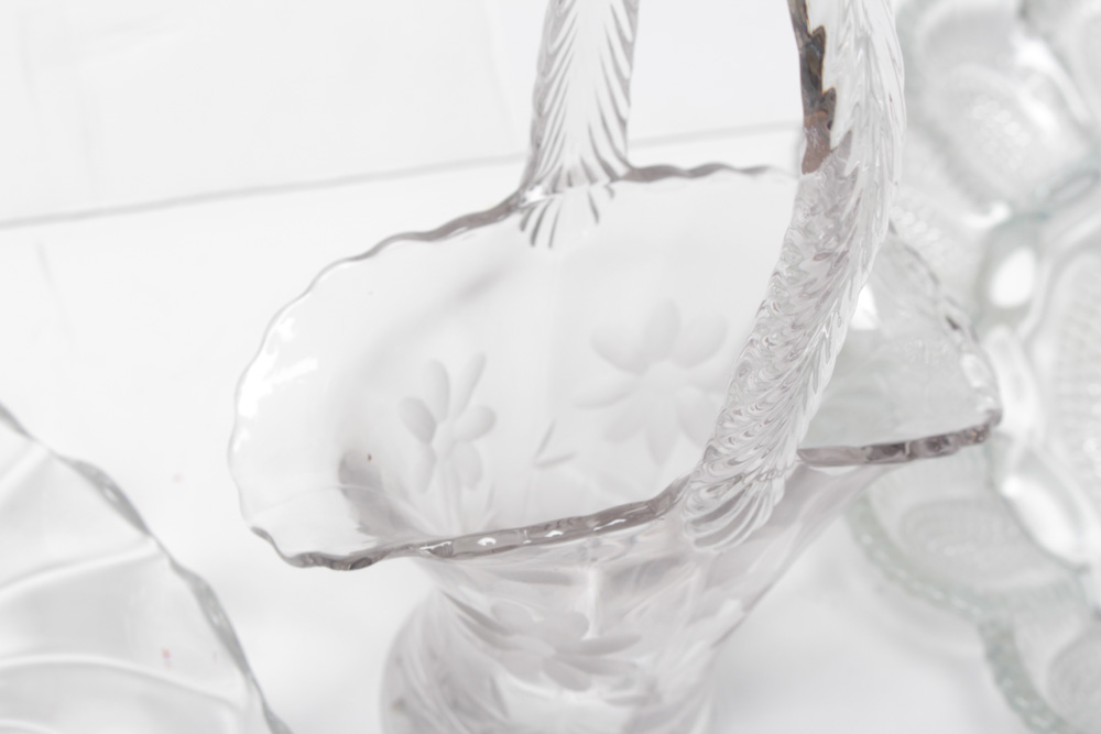 Vintage Pressed Glass Assortment