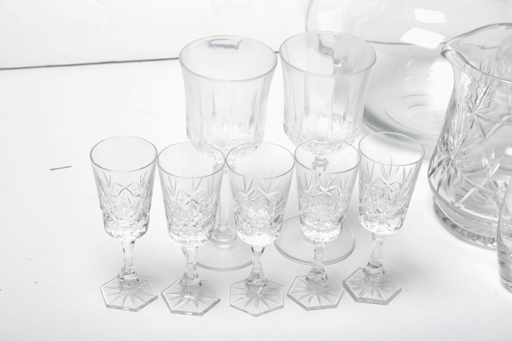 Assortment of Crystal Giftware Including Orrefors and Waterford