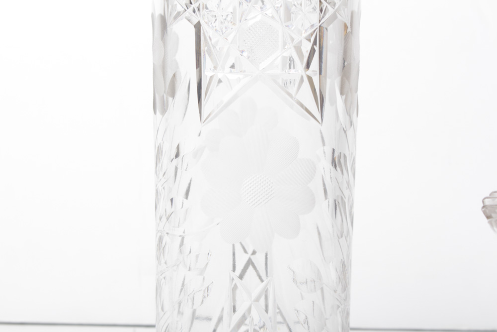 ABCG Style Cut Glass Vases