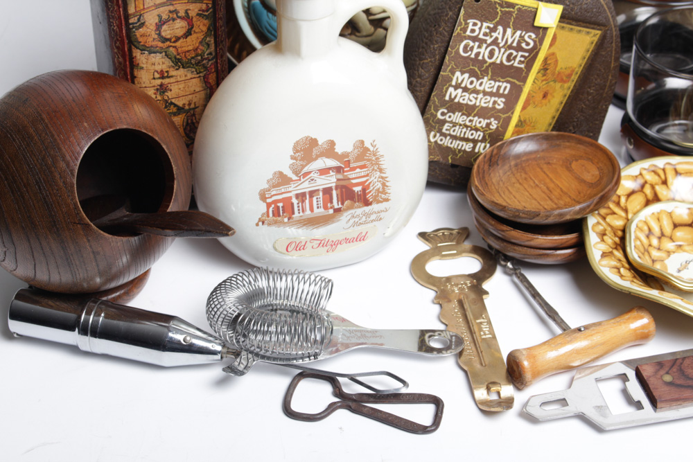 Vintage Barware and Decor Assortment