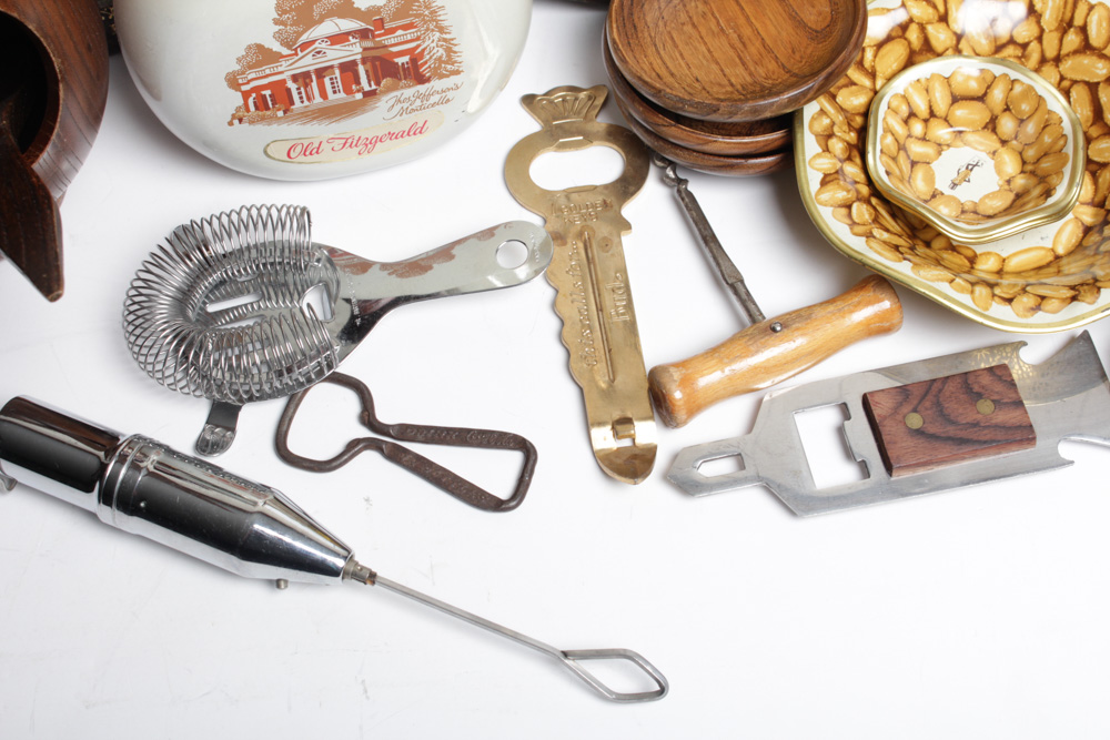 Vintage Barware and Decor Assortment