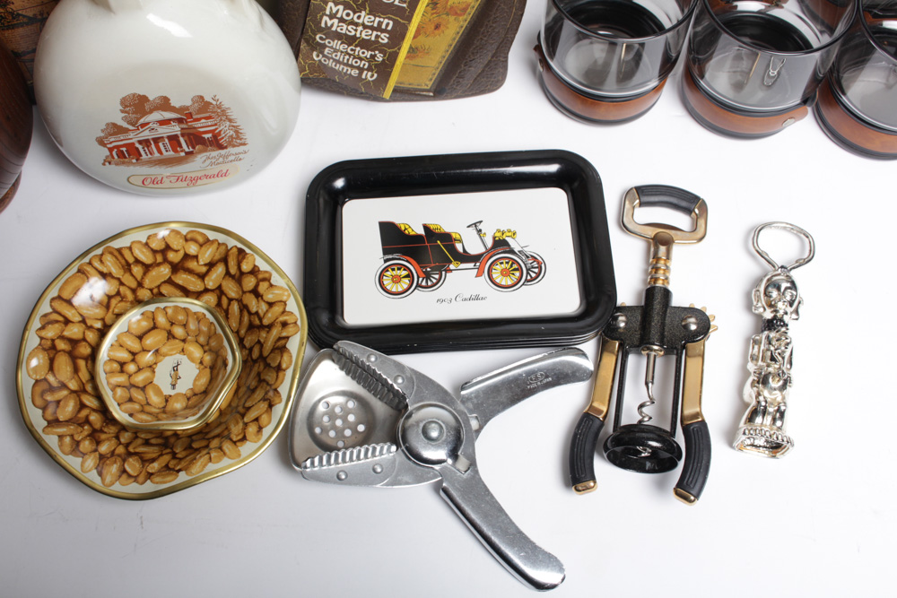 Vintage Barware and Decor Assortment