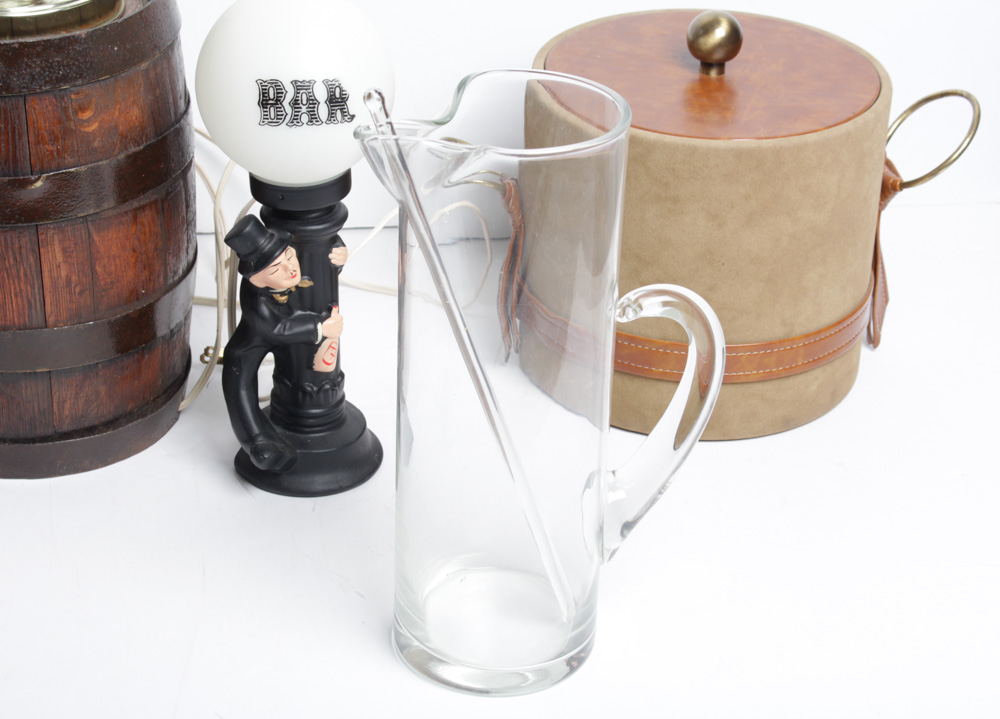 Vintage Barware and Decor Assortment