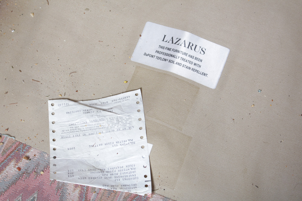 Vintage Lazarus Custom Upholstered Lounge Chairs and Ottoman