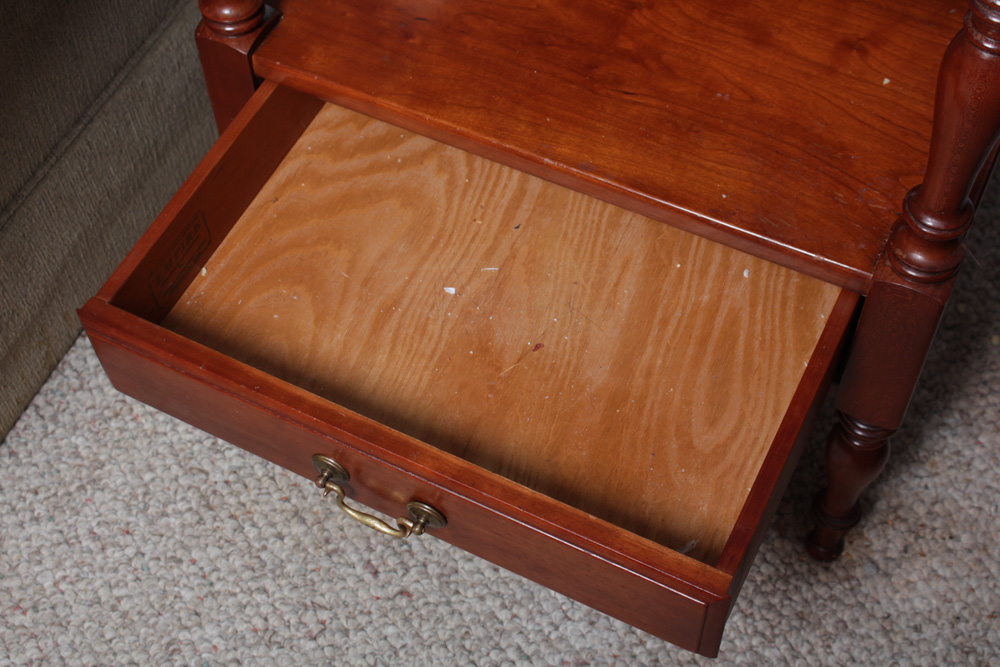 Vintage Cherry Wood Accent Tables
