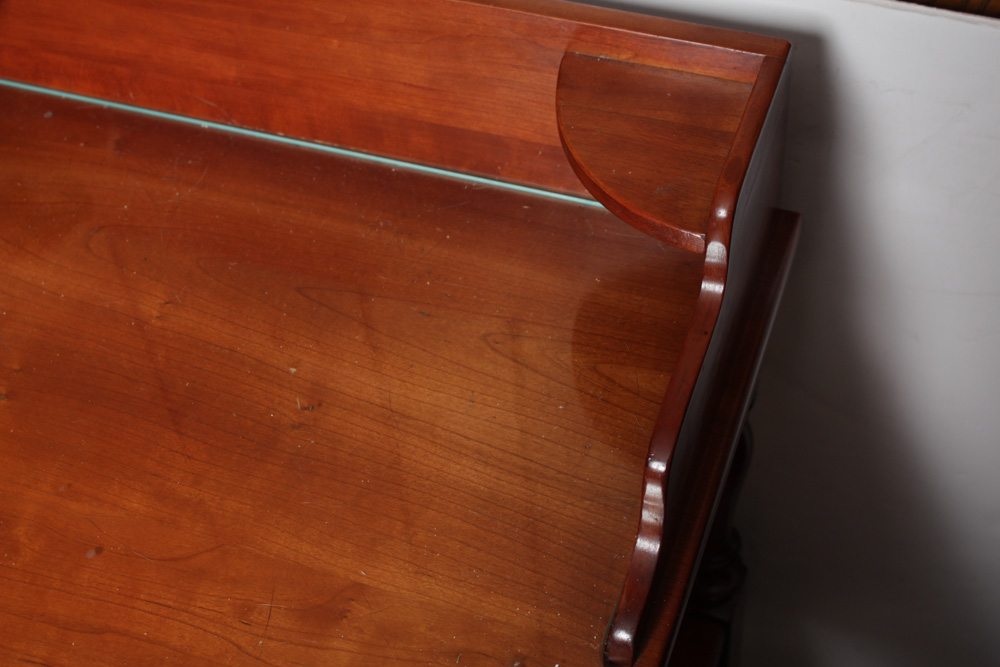 Vintage Cherry Wood Accent Tables